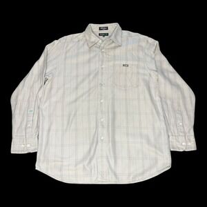 Ecko Unltd Shirt Mens Large Plaid Button‎ Down Long Sleeve Casual Rhino Graphic